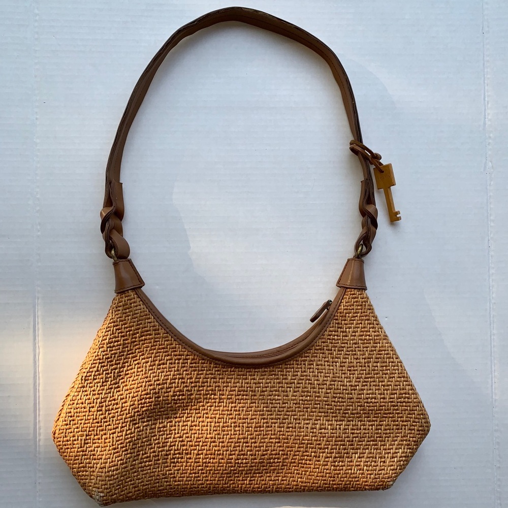 Vintage Fossil Tan&Brown Purse